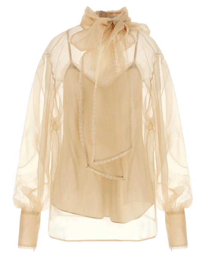 Zimmermann Memento Organza' Bluse Beige