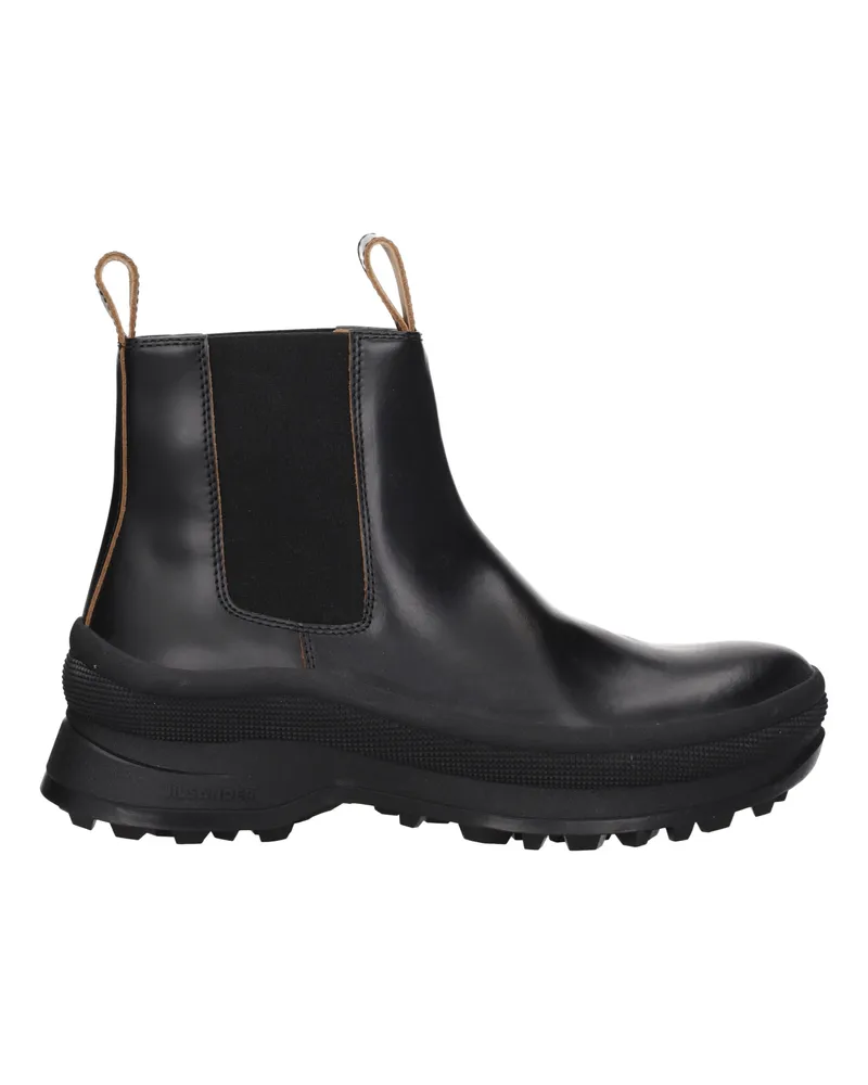 Jil Sander Vibram Stiefel Herrens Schwarzes Leder -