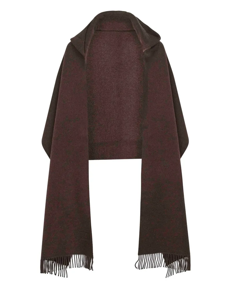 Brunello Cucinelli Wolle und Kaschmir -Kapuzenschal Brown