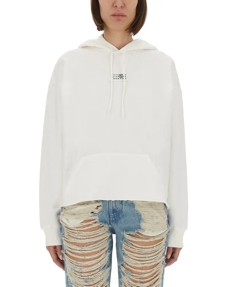 Maison Margiela Sweatshirt mit Logo White