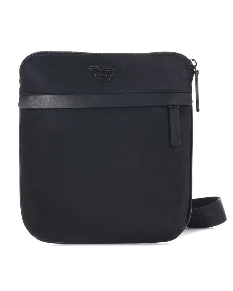 Emporio Armani Black Nylon Umhängetasche Black
