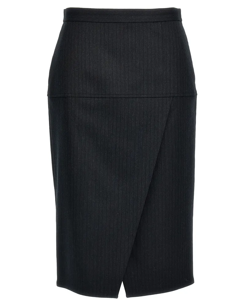 Fendi Wollrock von  Nadelstreifen Gray