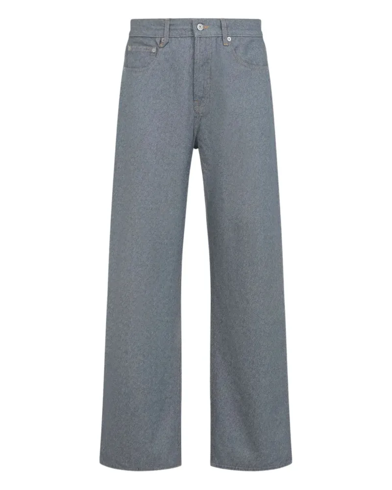 Jacquemus nîmes Jeans mit Stickerei Blue