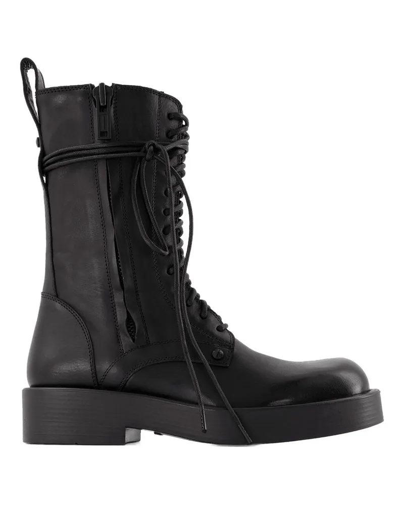 Ann Demeulemeester Maximal -Knöchelstiefel in schwarzem Leder Black