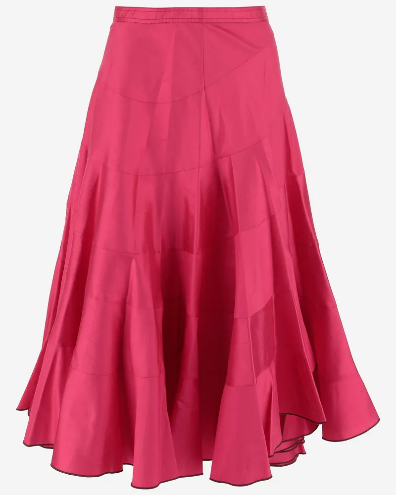 Tory Burch e Seide Flared Rock Fuchsia