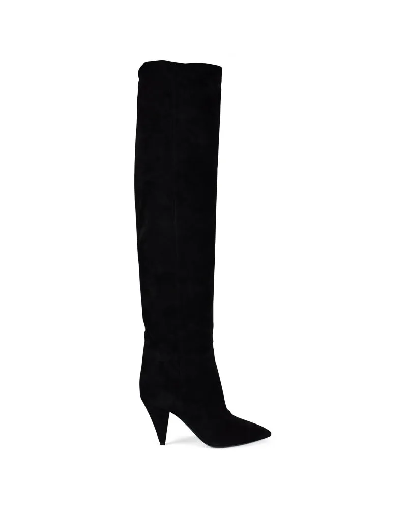 Saint Laurent Oberschenkelstiefel Kiki Nude