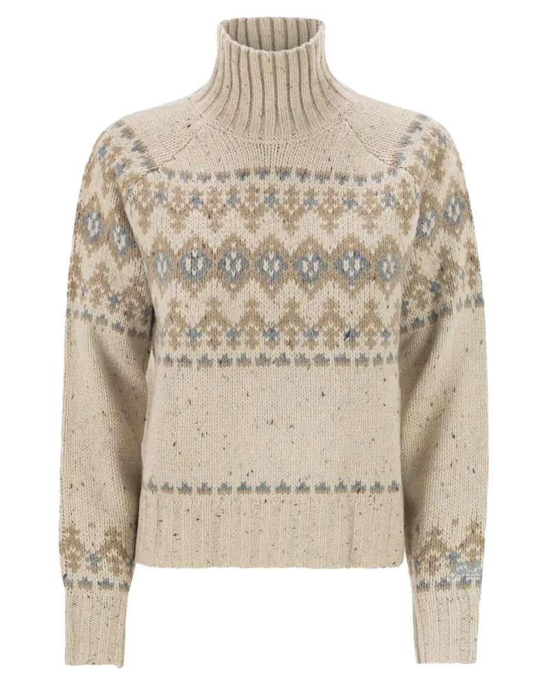 MC2 Saint Barth Myra Donegal Hochhalspullover Beige