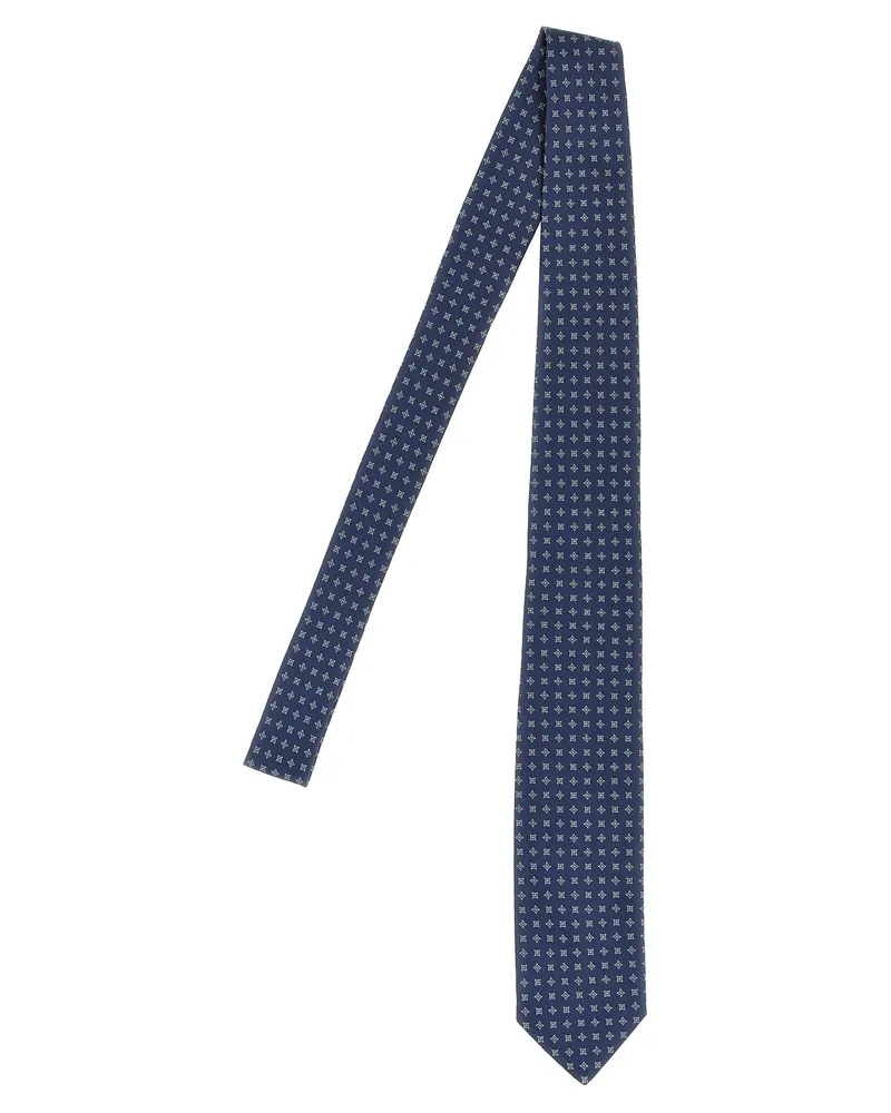 BARBA gemusterte Krawatte Blue