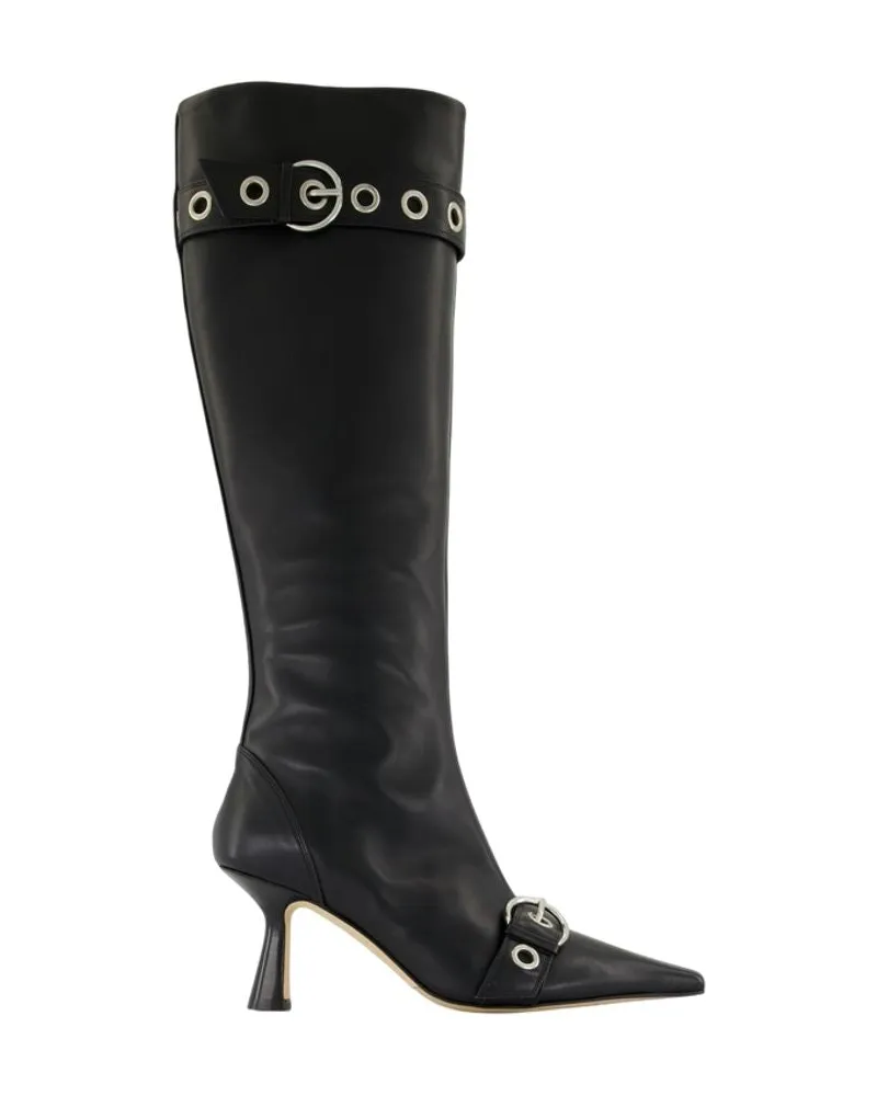 aeyde Vivian Stiefel  Leder schwarz Black