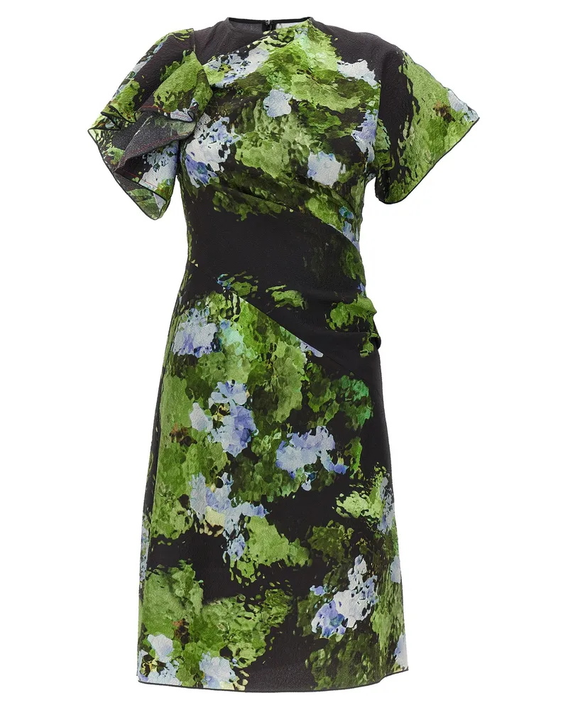 Victoria Beckham Blumengedruckter Kleid Multicolor