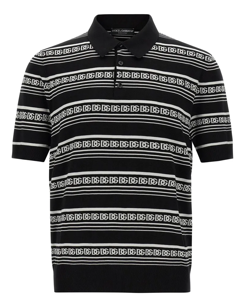 Dolce & Gabbana Strick -Polo -Hemd White