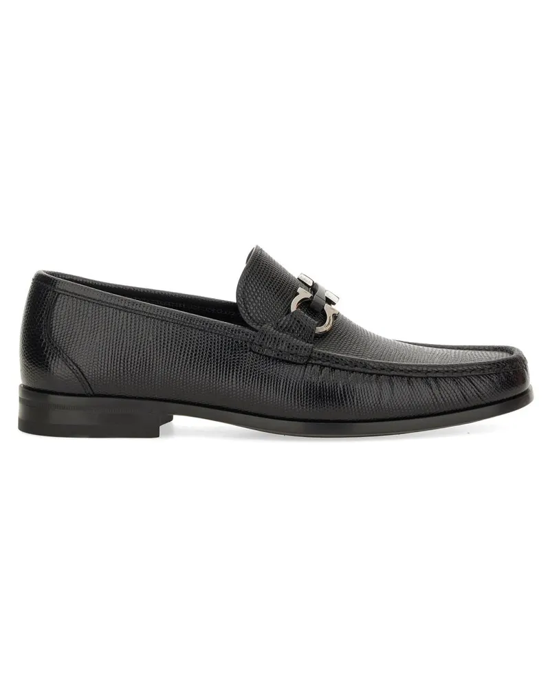 Ferragamo großartiger" Loafer mit "Hooks Black