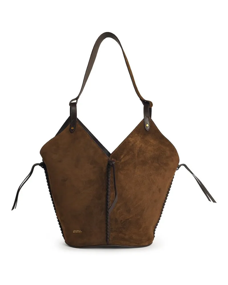 Isabel Marant Tampa' Bronze Wildledertasche Brown
