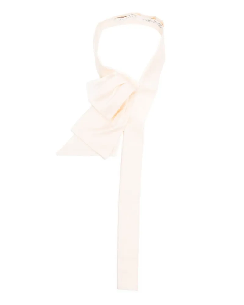 forte_forte Satin Seidenfliege Beige