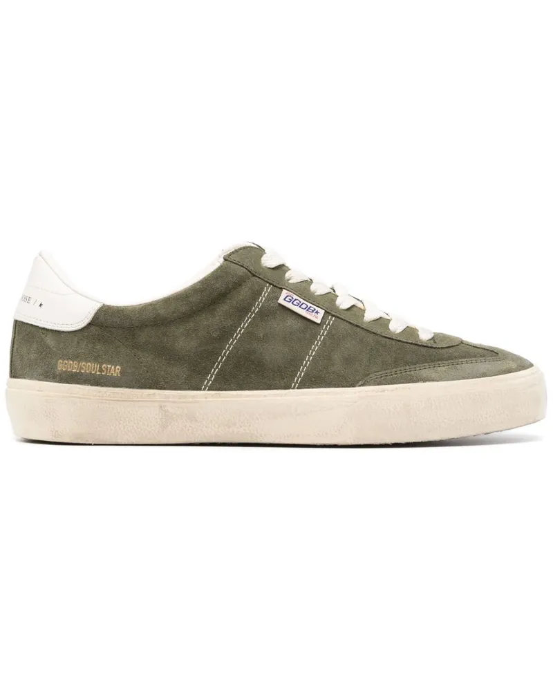 Golden Goose Soul Star Star Leder -Sneaker Green