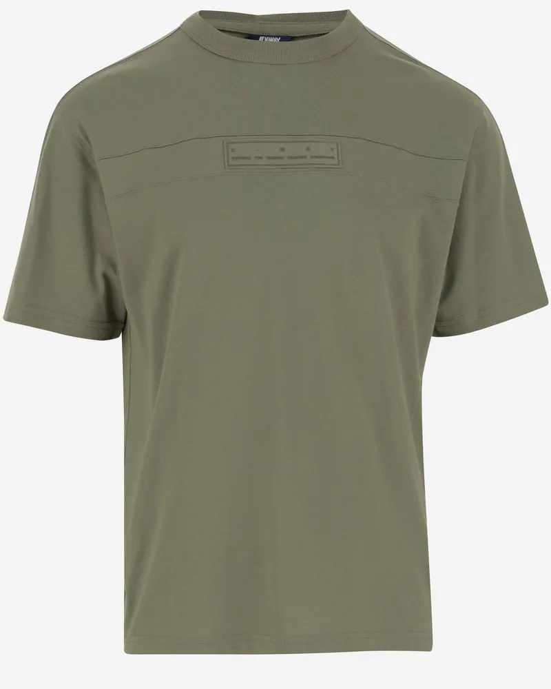 K-Way K Way Cotton T -Shirt mit Logo Green