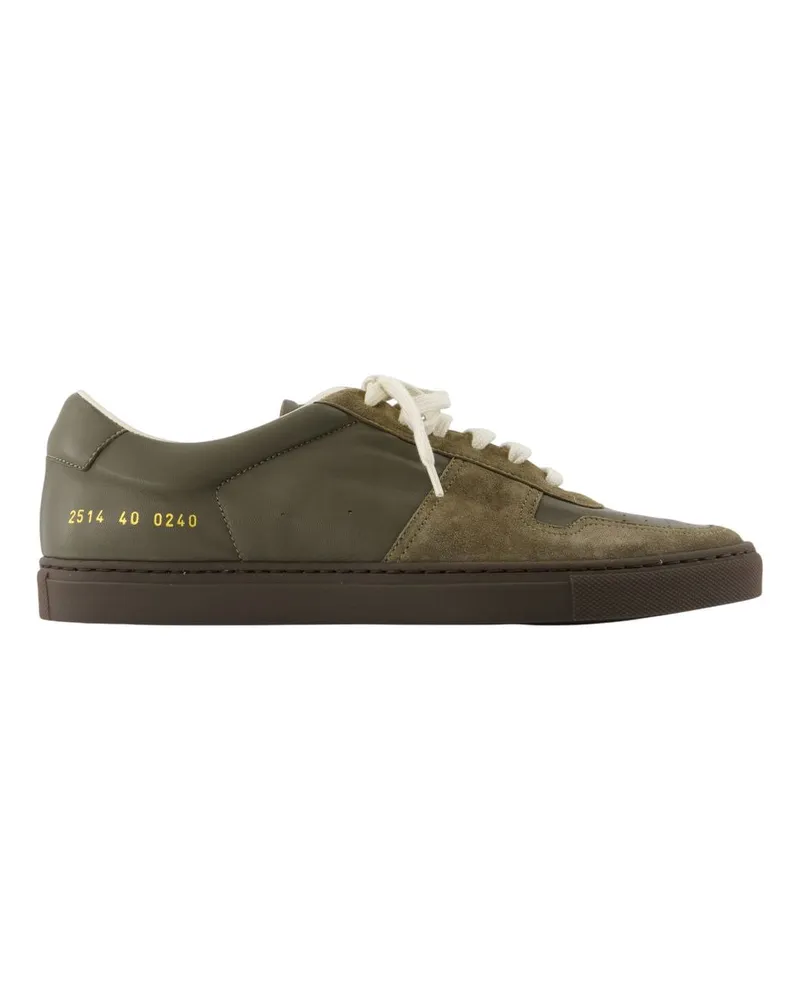 Common Projects Bball Slim Gum Sneakers Common Projekte Ledergrün Green