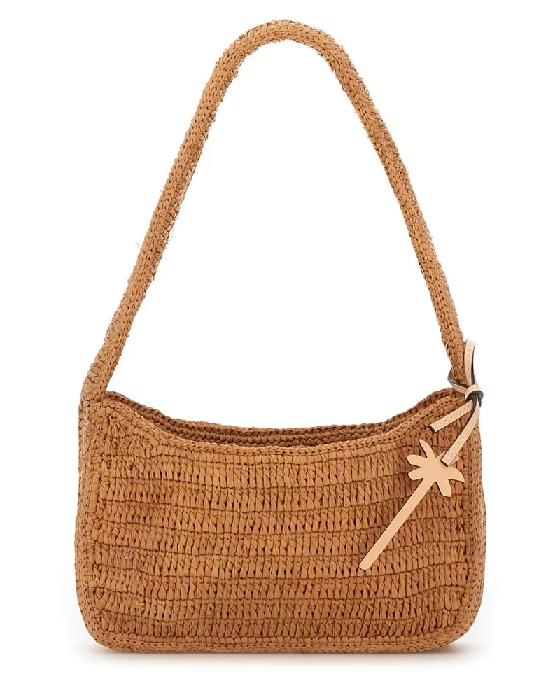 Manebí Raffia -Umhängetasche Manebi Orange