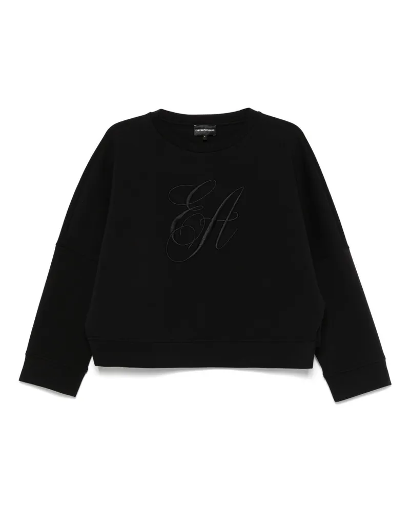 Emporio Armani Logo Cotton Sweatshirt Black