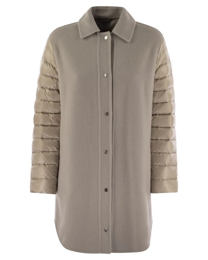 Herno Mantel mit Down -Ärmeln Beige