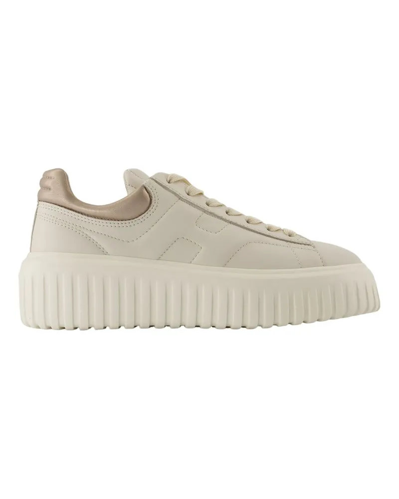Hogan H Stripes Sneakers  Leder Beige White