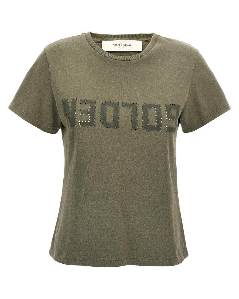 Golden Goose Golden Gans 'Doris' T -Shirt Green