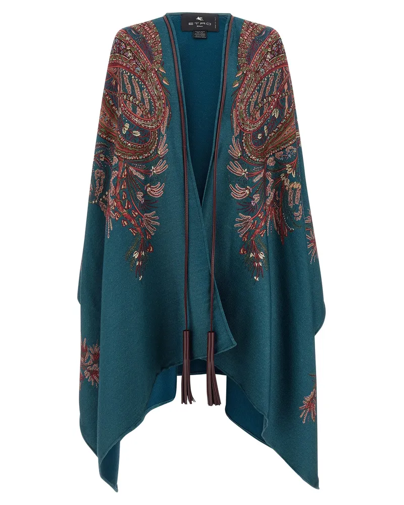 Etro Floral Paisley Cape Multicolor