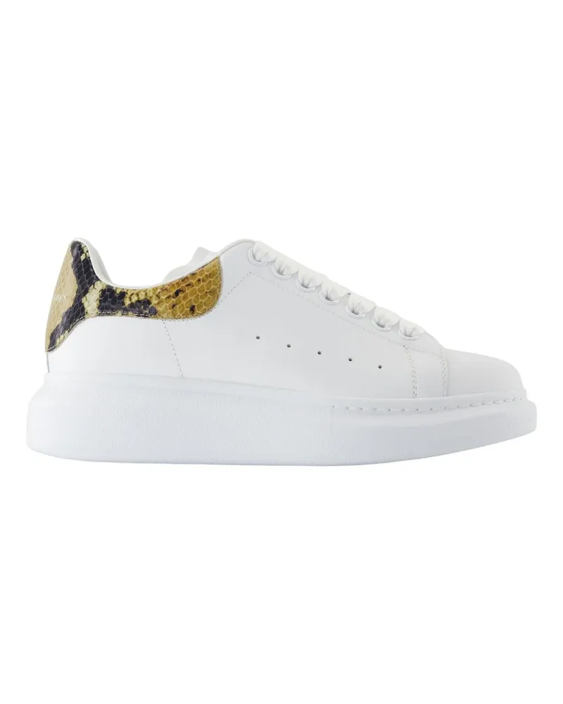 Alexander McQueen Übergroße Turnschuhe  Leder Weiß White