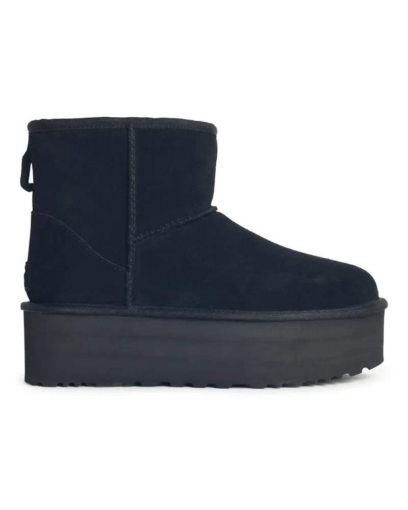 UGG Classic Mini Platform' schwarze Wildlederstiefel Black