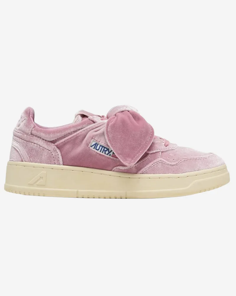 AUTRY Medalist Low Velvet Sneakers Pink