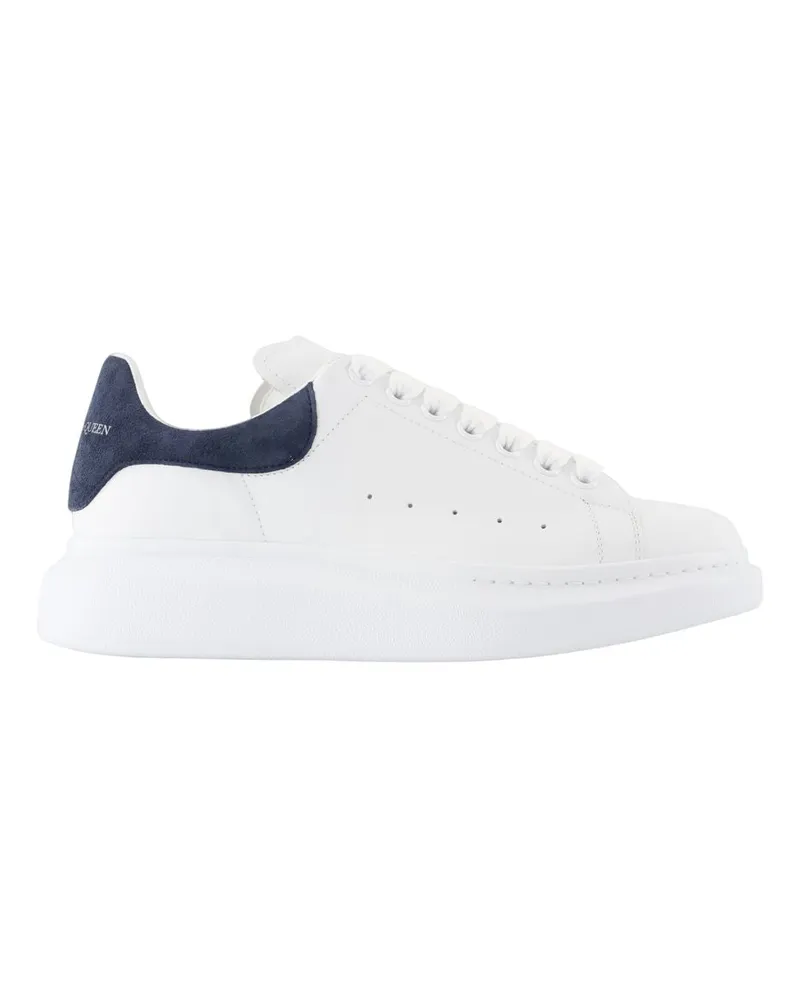 Alexander McQueen Übergroße Turnschuhe  Lederblau Blue