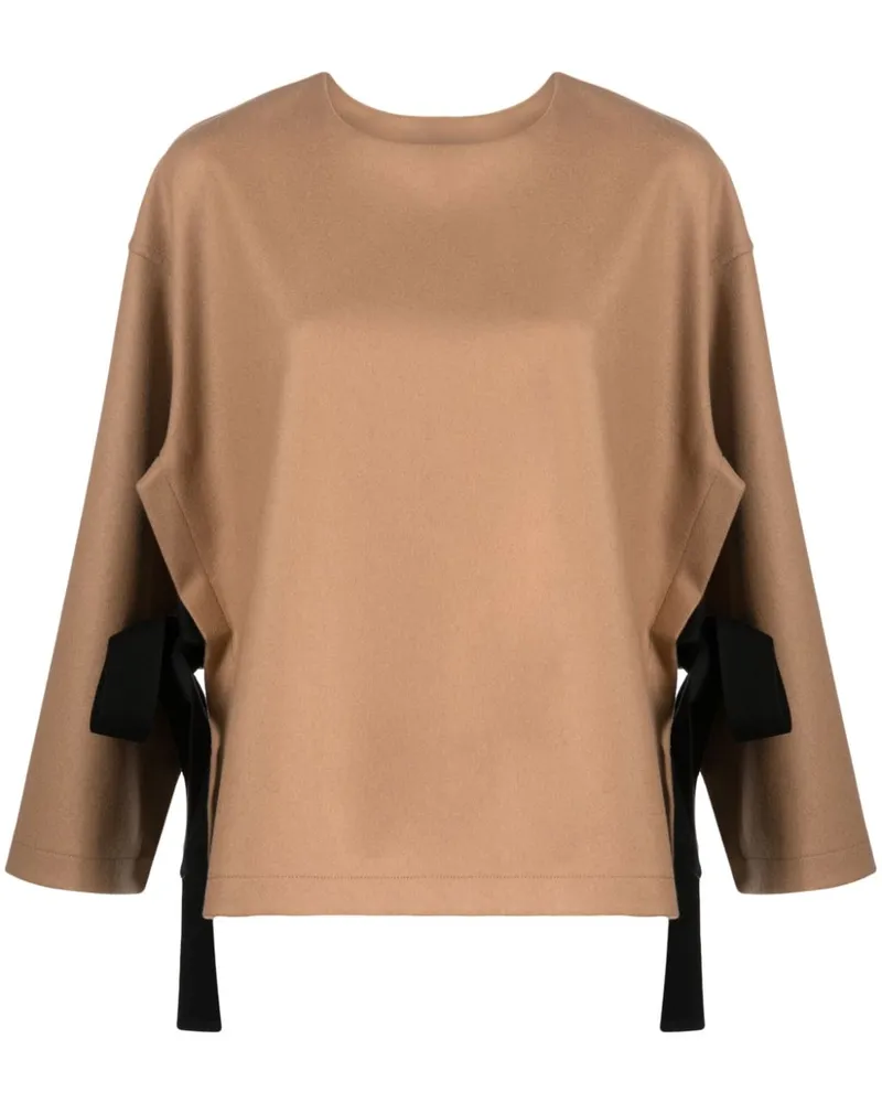 Erika Cavallini Nara Wolle Bluse Camel