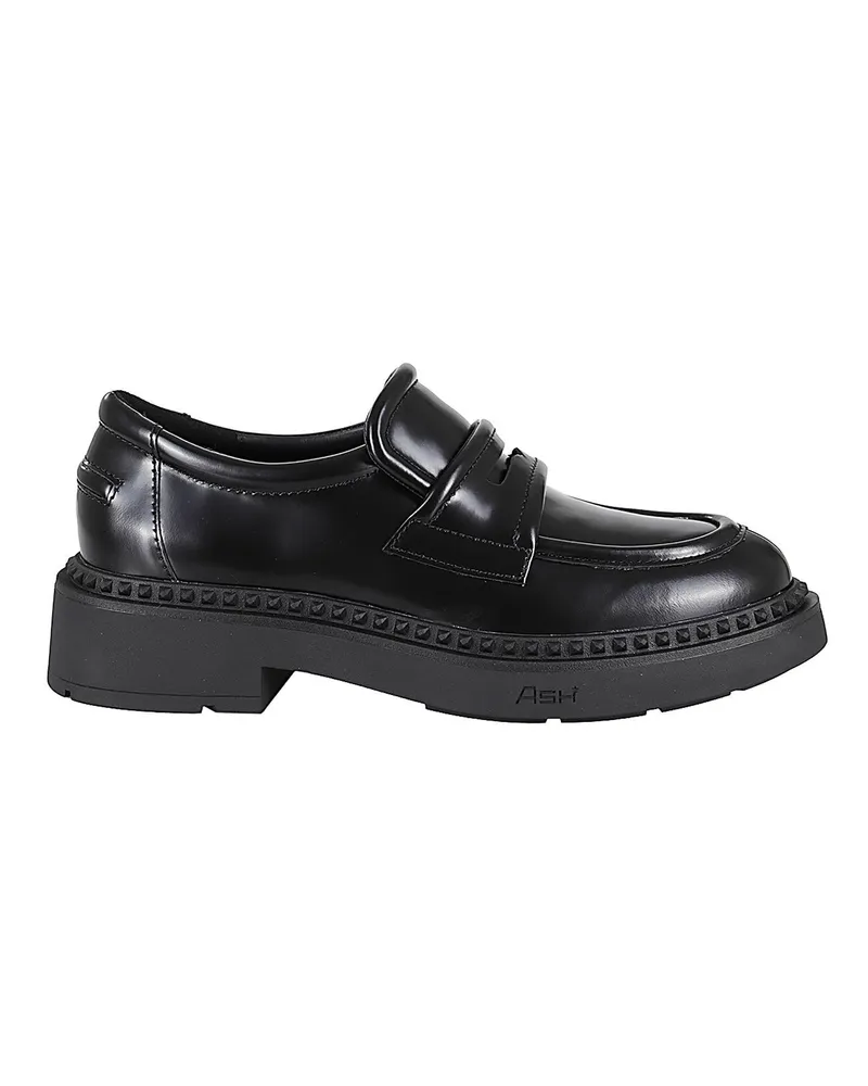 ash Mocassino Miracle in Pelle Nero Black