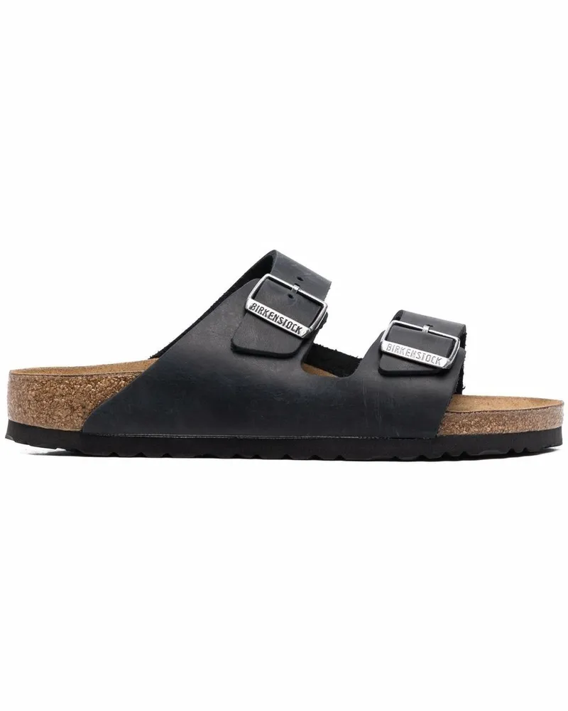 Birkenstock Arizona geölte Ledersandalen Black
