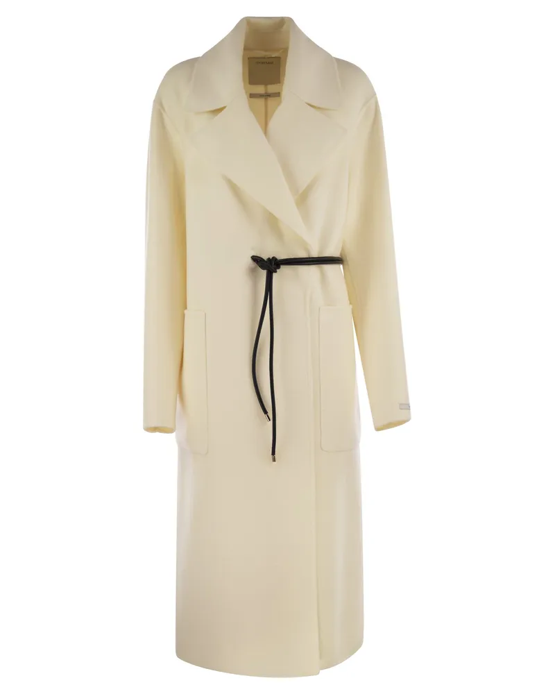 SPORTMAX Abate Double -Dressing -Kleidmantelmantel Milk