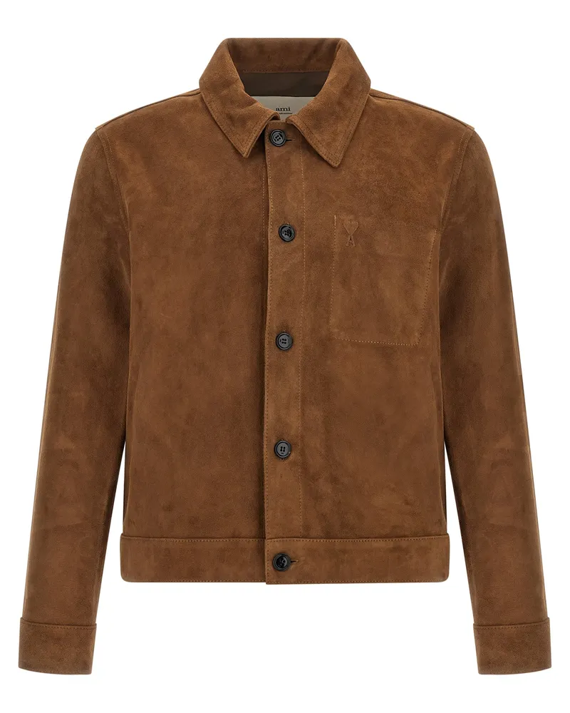 AMI Paris Wildlederjacke Multicolor