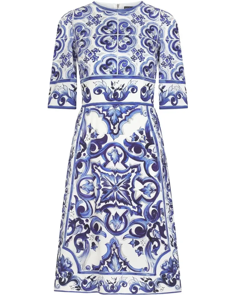Dolce & Gabbana gedrucktes Midi -Kleid Ha3tn