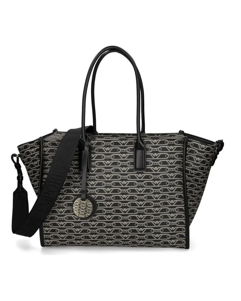 Emporio Armani mittelgroße Einkaufstasche Black
