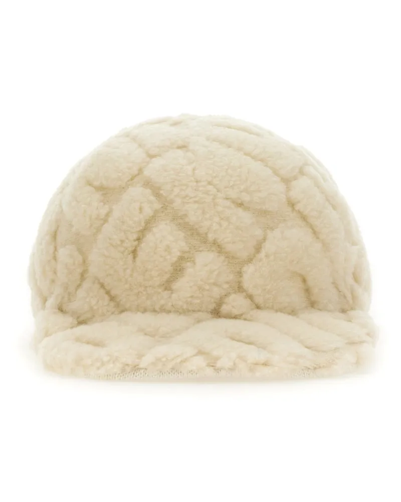 Fendi Wolle Baseballhut Ivory