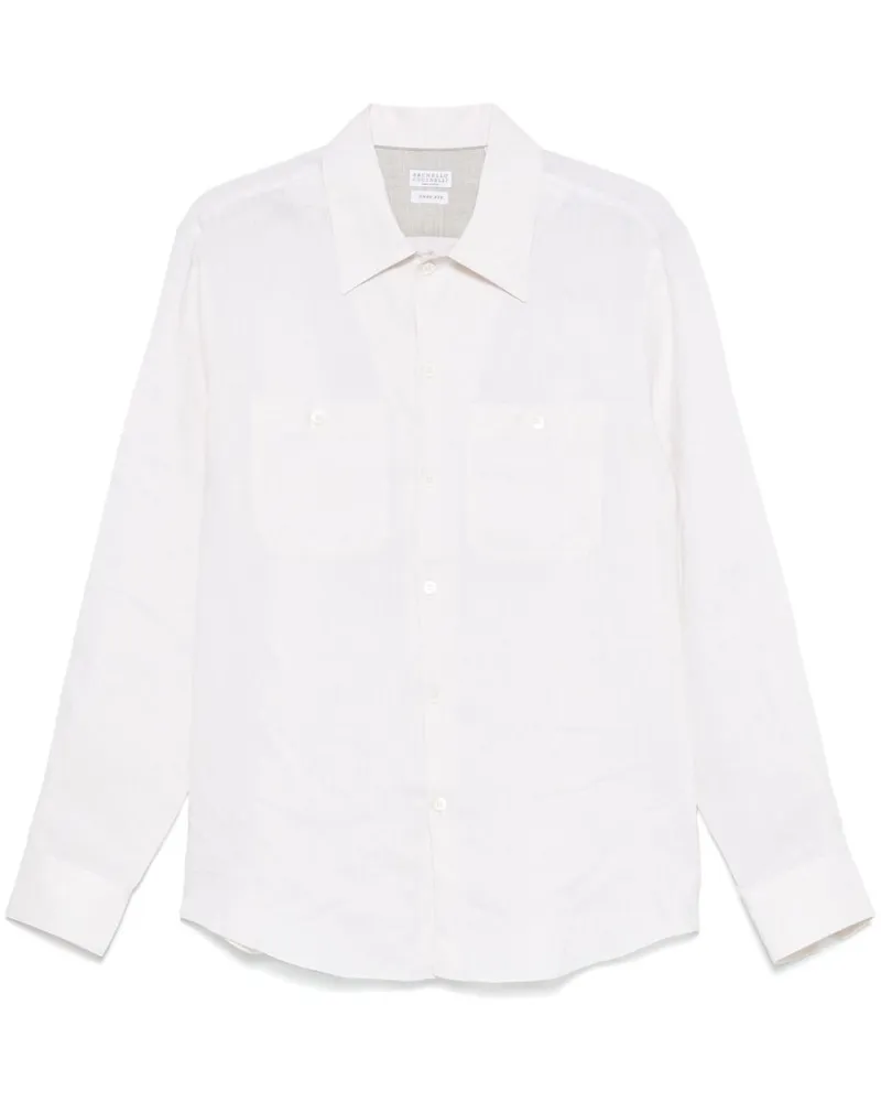 Brunello Cucinelli Leinenhemd Beige