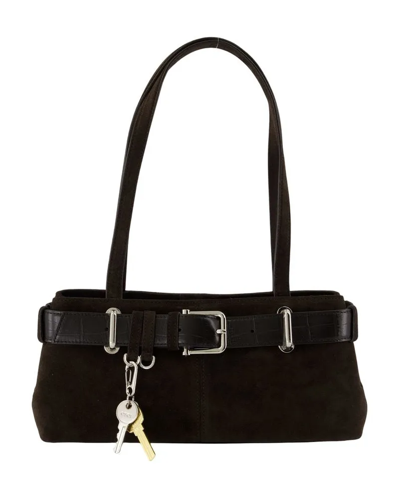 OSOI Schulterbrocle Mini Bag  Lederbraun Braun