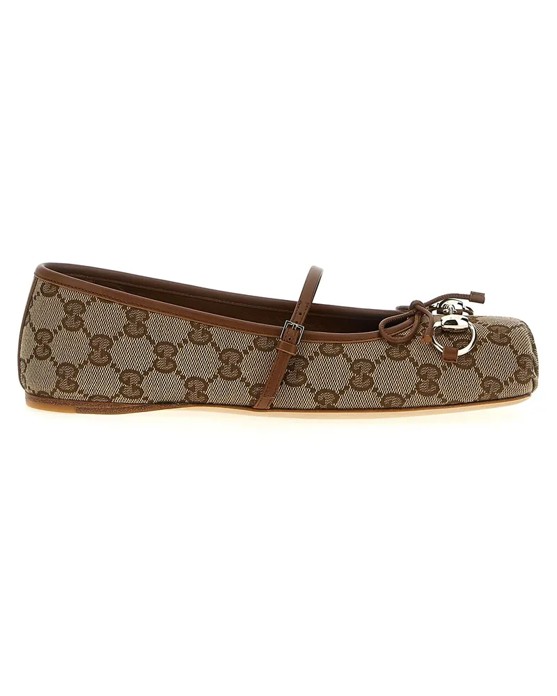 Gucci Donna Gucci“ Ballerinas Brown