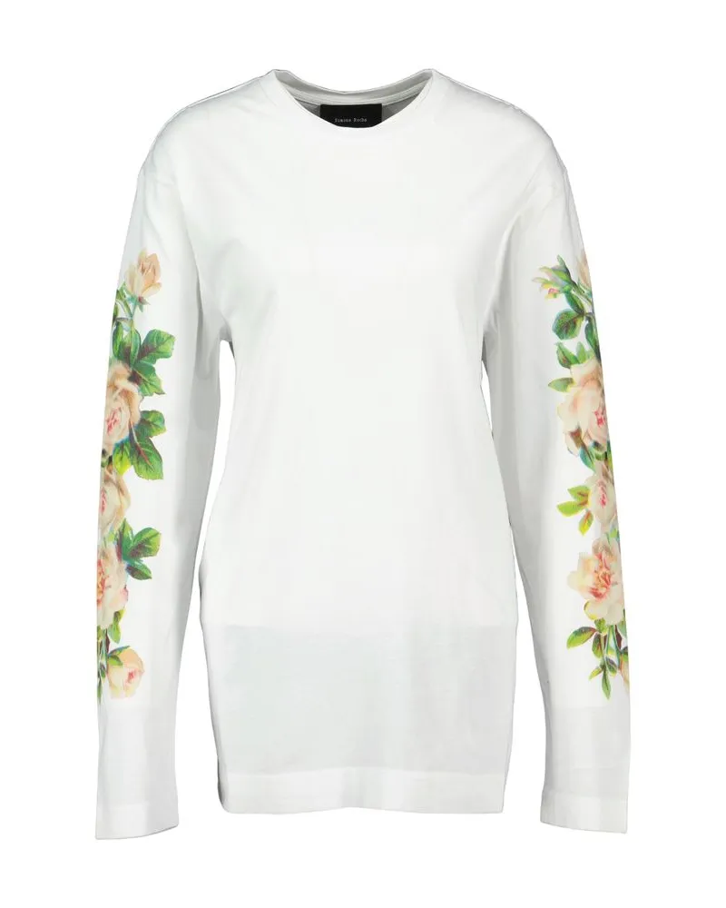 Simone Rocha Rosenbankett T -Shirt  Baumwollwittchen White