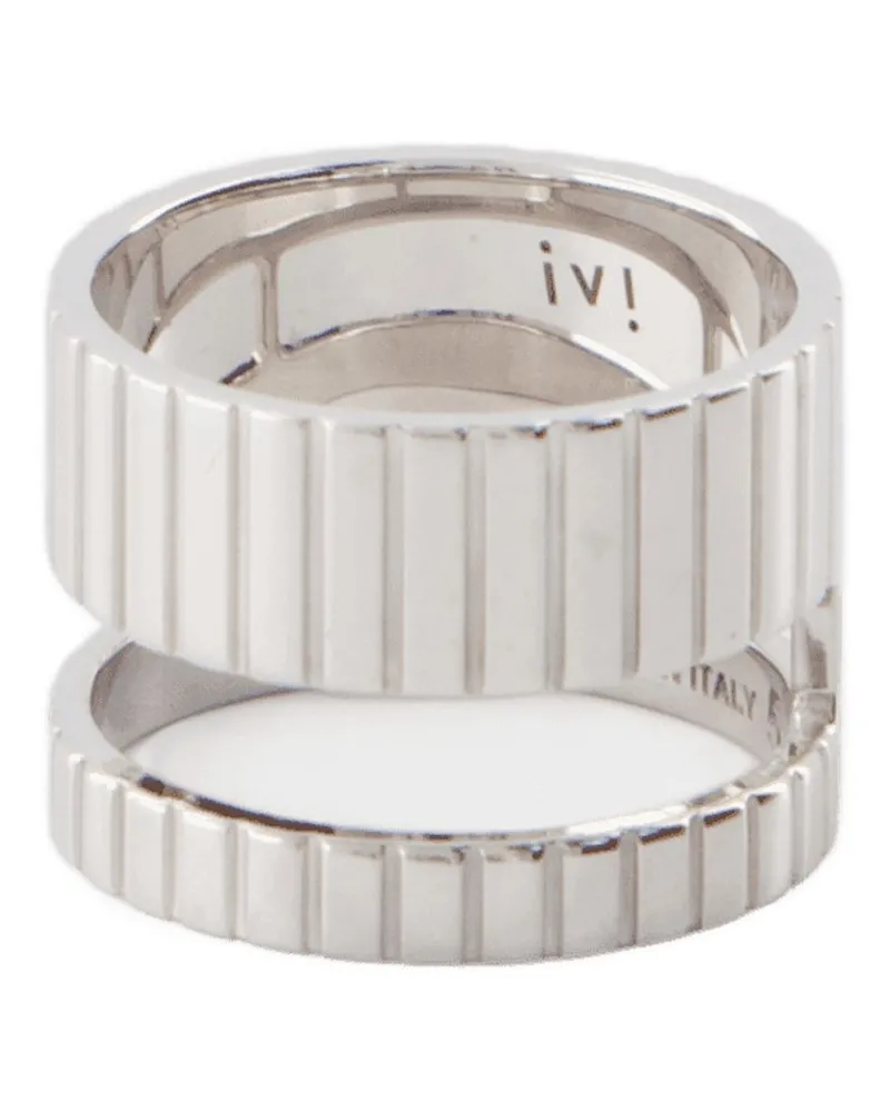 IVI Collection Slot -Ringkern in Silberton -Rhodium Gold