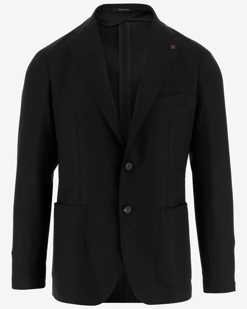 Tagliatore Stretch Wolle Single Breasted Jacke Black