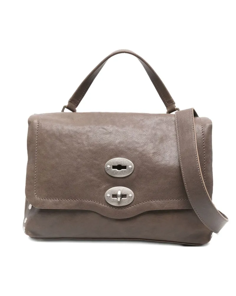 Zanellato Postina Tabacco Baby-Lederhandtasche Grey