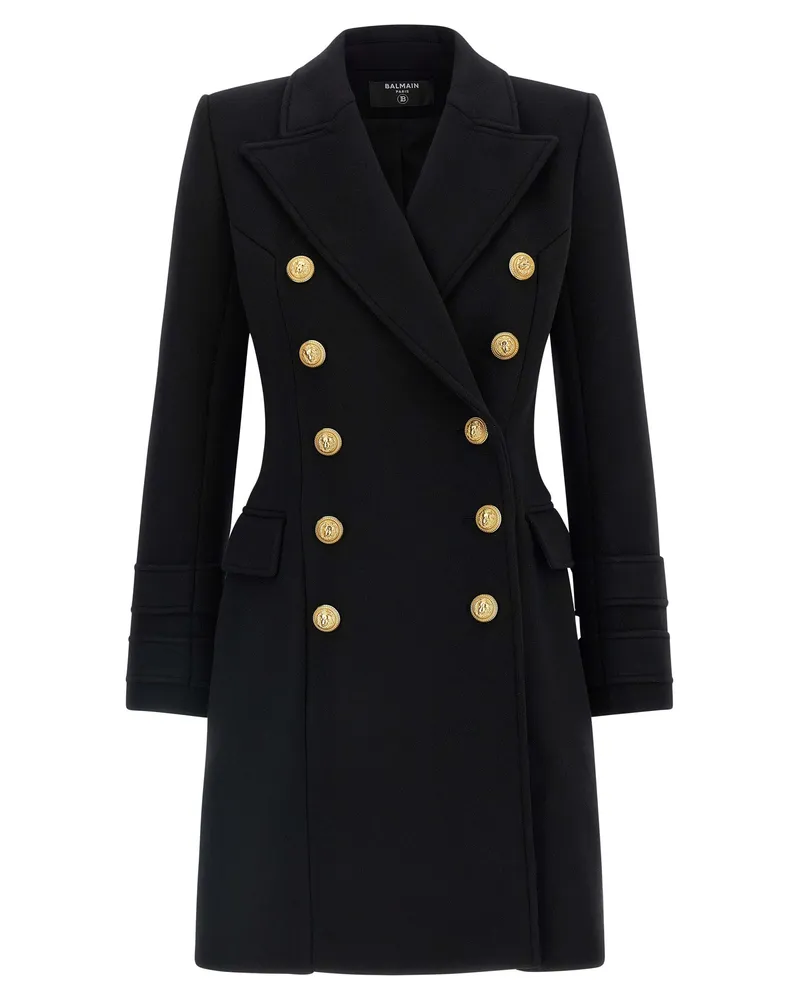 Balmain 10 Bottoni 'Mantel Black