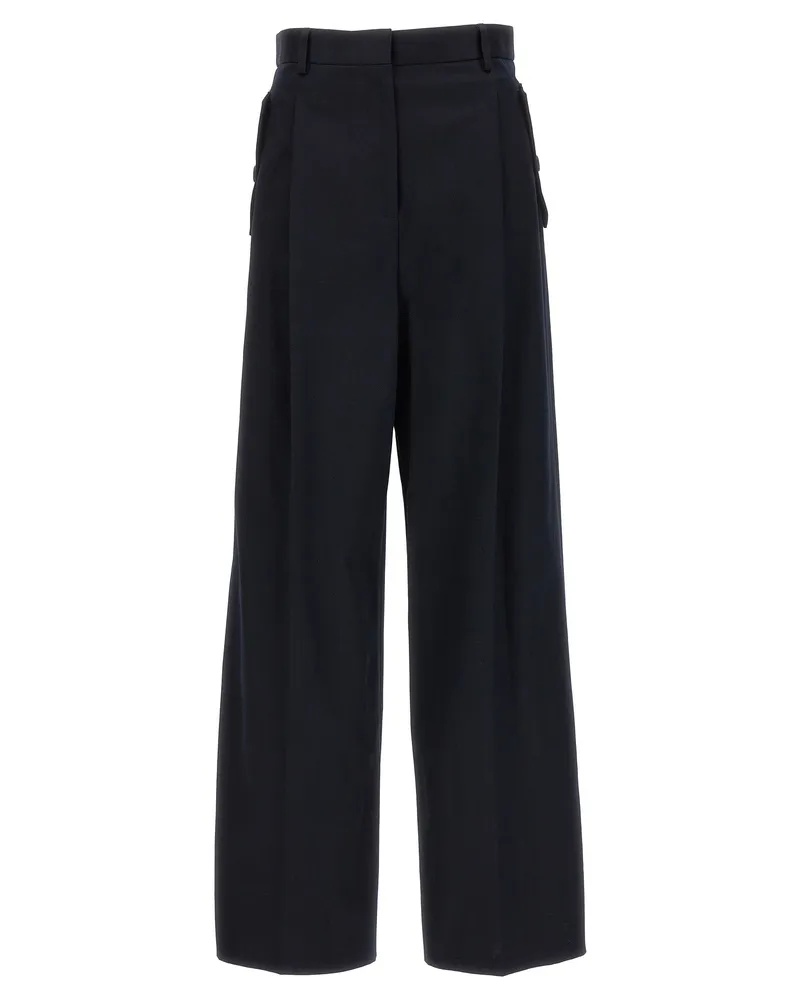 Lanvin Lose Bein vordere Faltenhosen Blue