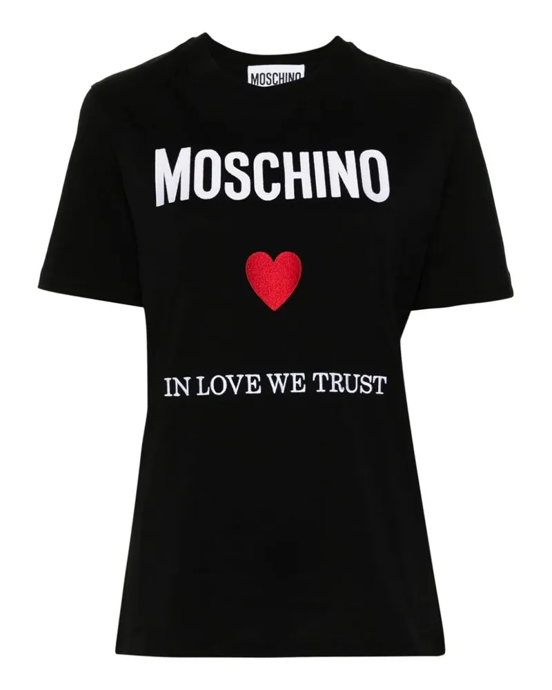 Moschino Couture In Love Wir vertrauen T -Shirt Black