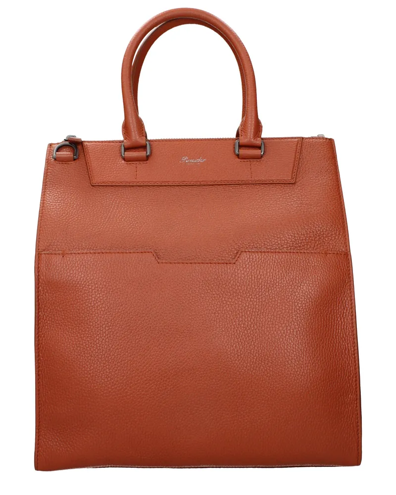 Pineider Herrens Handtaschen Orange Leder -